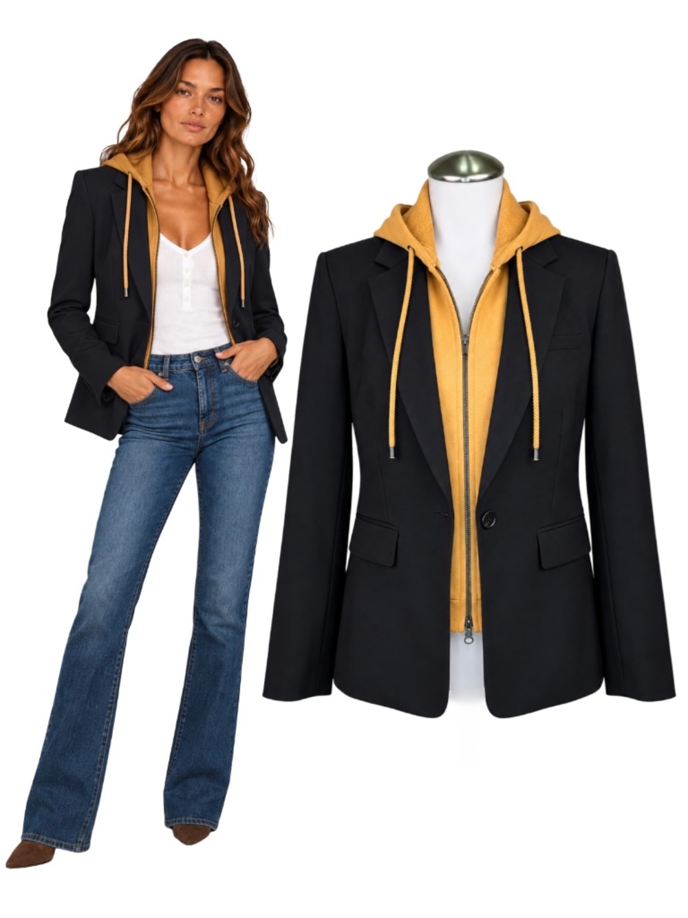 Veronica Beard Classic Dickey Blazer Black Jacket Size 4 Wool